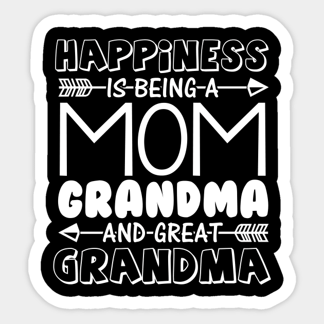 Happiness is being a mom, great grandma Sticker by LaurieAndrew